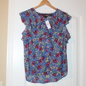 Ann Taylor Ruffle Blouse - Sz Medium